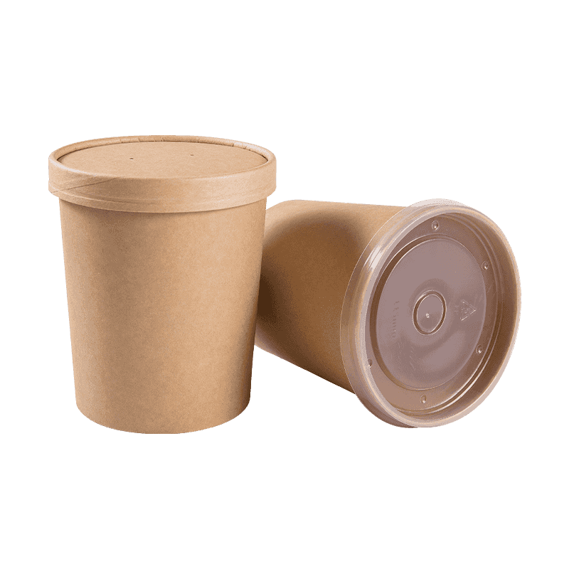 PROMPTU Microwavable Kraft Paper Soup Crater cum charta Cover