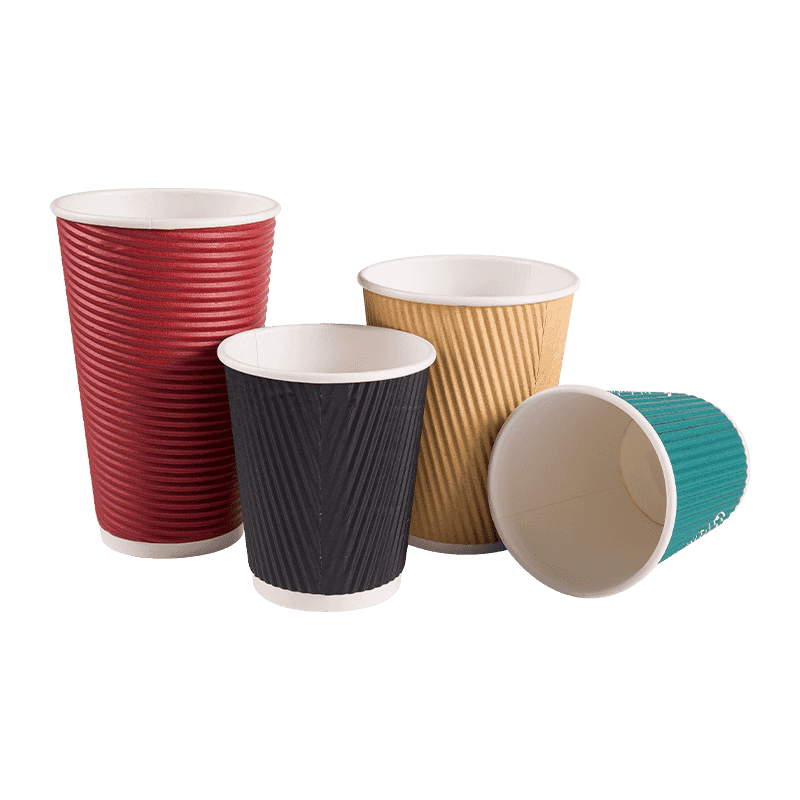 Hot Bibit Waterproof Insulated Duplex Wall Ripple Paper Cup