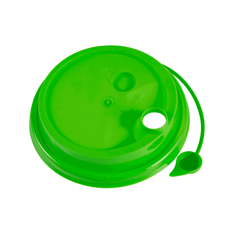 PP Infusione Molded Cup Cover with Round Stopper Leak-probation Succus Frigidi Bibe Plastic Cup Cover